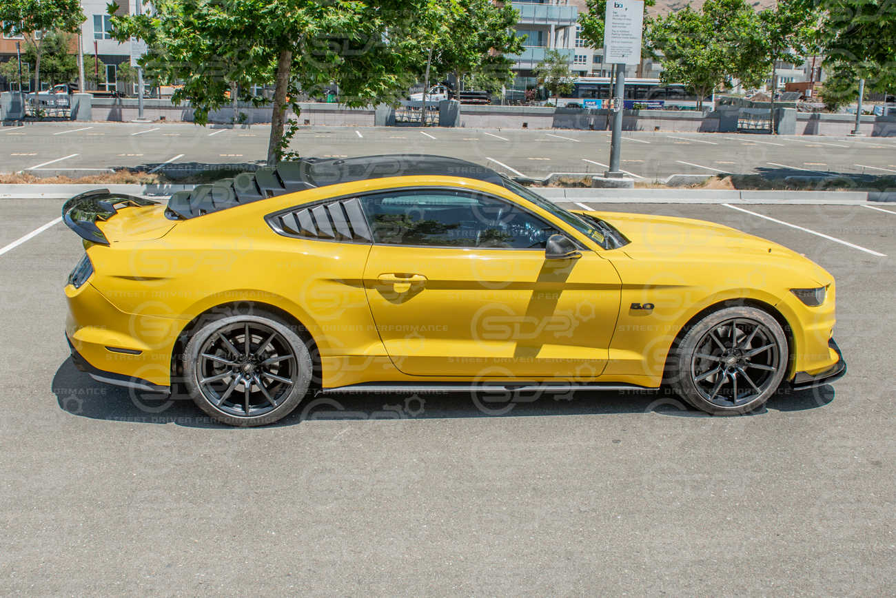 2015-2023 Ford Mustang S550 | Matte Black Side Quarter Window Louver Sun Shade Cover